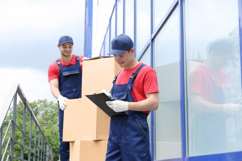 Apartment moving boxes ready for flat removals in Maryland
