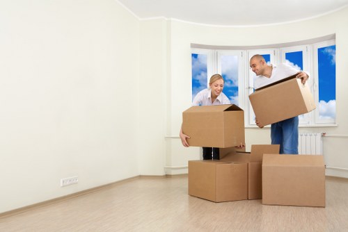 Technology and furniture prepared for an office move