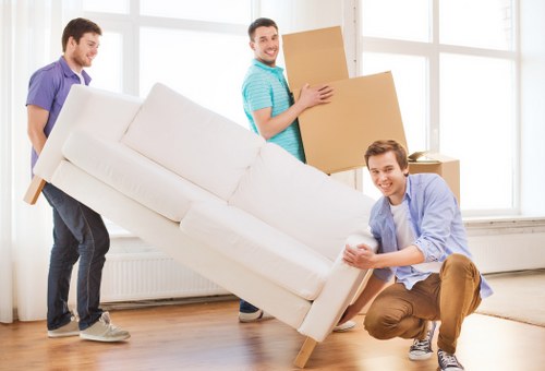 Moving van loaded with a few furniture pieces for a small Maryland relocation